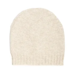 BERRETTO BICOLORE BIANCO E BEIGE In cashmere