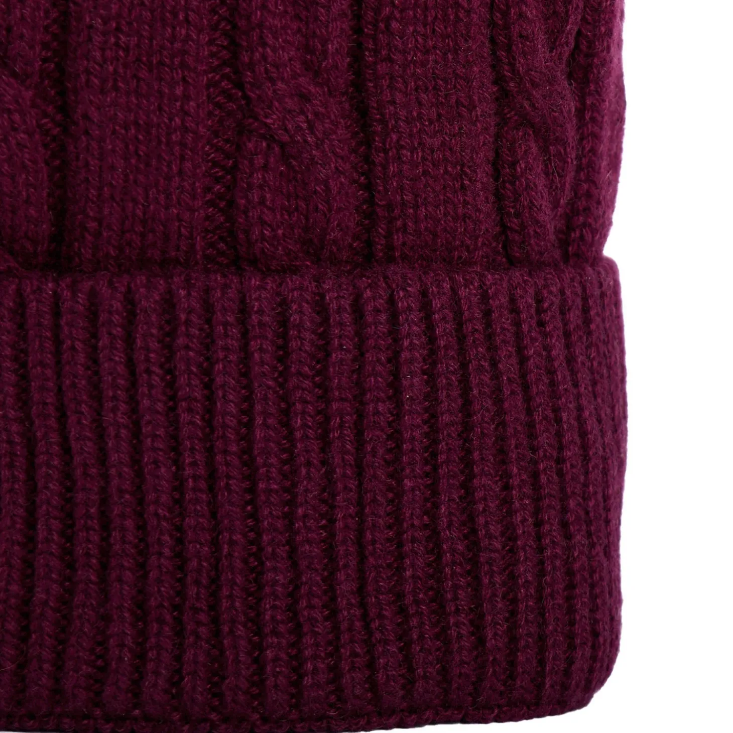 BERRETTO BORDEAUX A trecce in cashmere