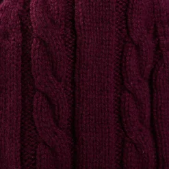 BERRETTO BORDEAUX A trecce in cashmere