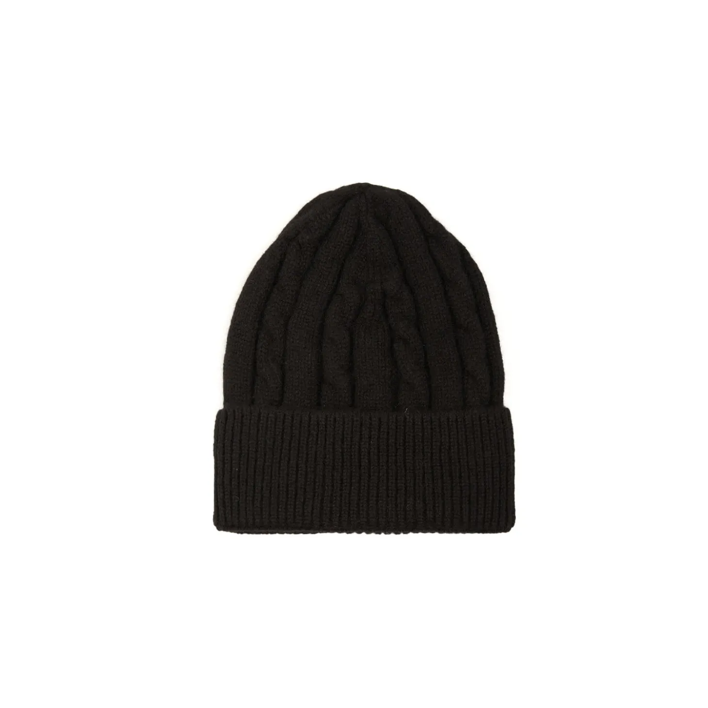 BERRETTO NERO A trecce in cashmere