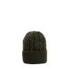 BERRETTO VERDE SCURO A trecce in cashmere