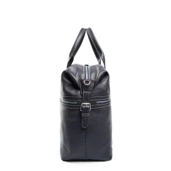 BORSA DA VIAGGIOBLU SCURO In pelle martellata