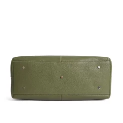 BORSA DA VIAGGIO VERDE OLIVA In pelle martellata