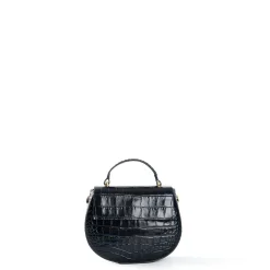 BORSA MINI CLEO BLU Stampa coccodrillo