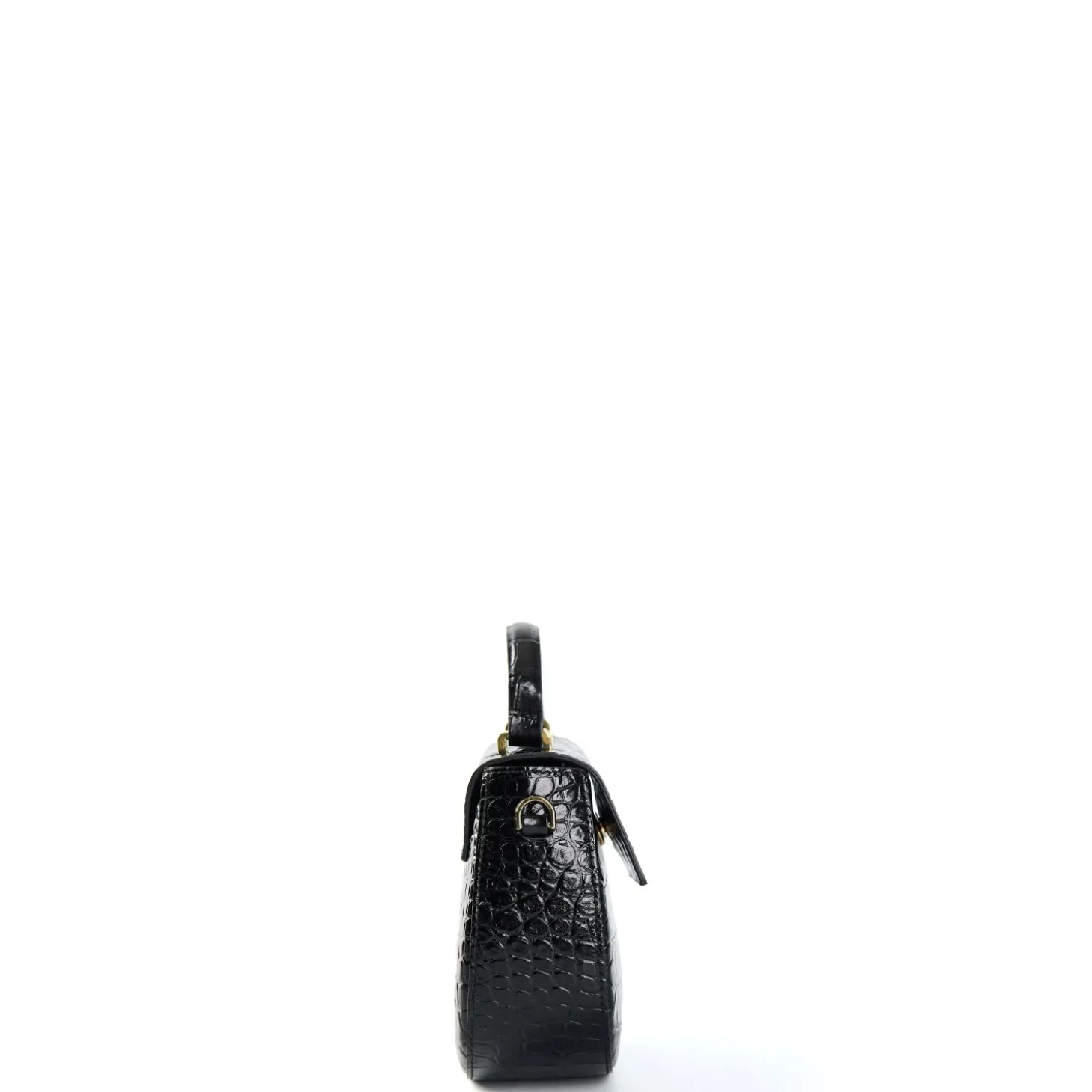 BORSA MINI CLEO NERA Stampa coccodrillo
