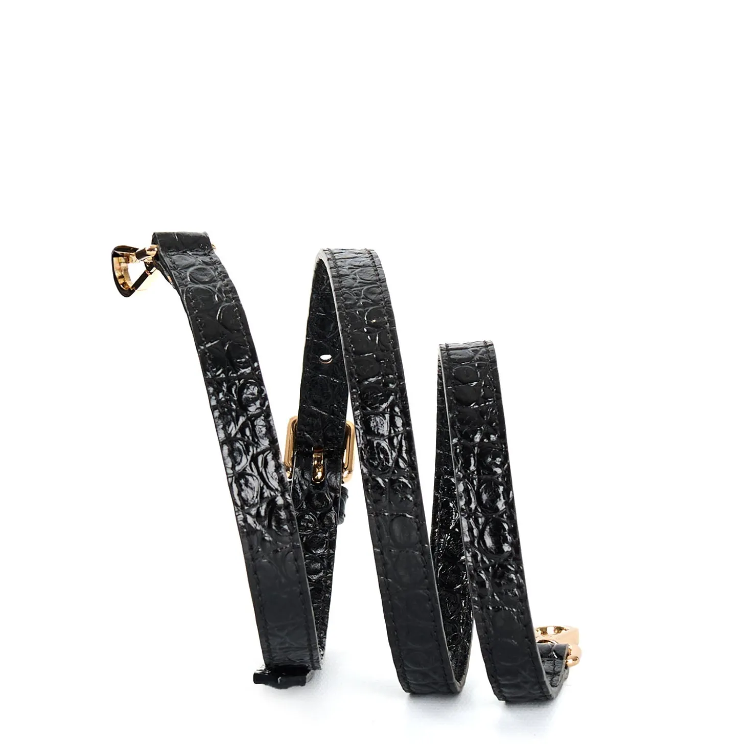 BORSA MINI CLEO NERA Stampa coccodrillo