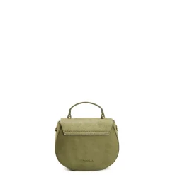 BORSA MINI CLEO VERDE OLIVA In camoscio e cavallino