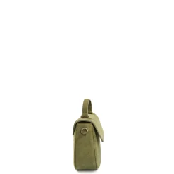 BORSA MINI CLEO VERDE OLIVA In camoscio e cavallino