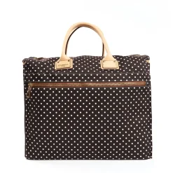 BORSA WEEKEND DESTRUTTURATA MARRONE SCURO Pois