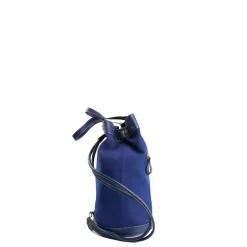 BORSONE GIAN MIDI BLU SCURO In tela e pelle