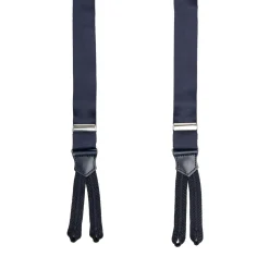 BRETELLE BLU SCURO In raso di seta 2,5 cm