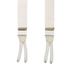 BRETELLE GRIGIO CHIARO In raso di seta 3,5 cm