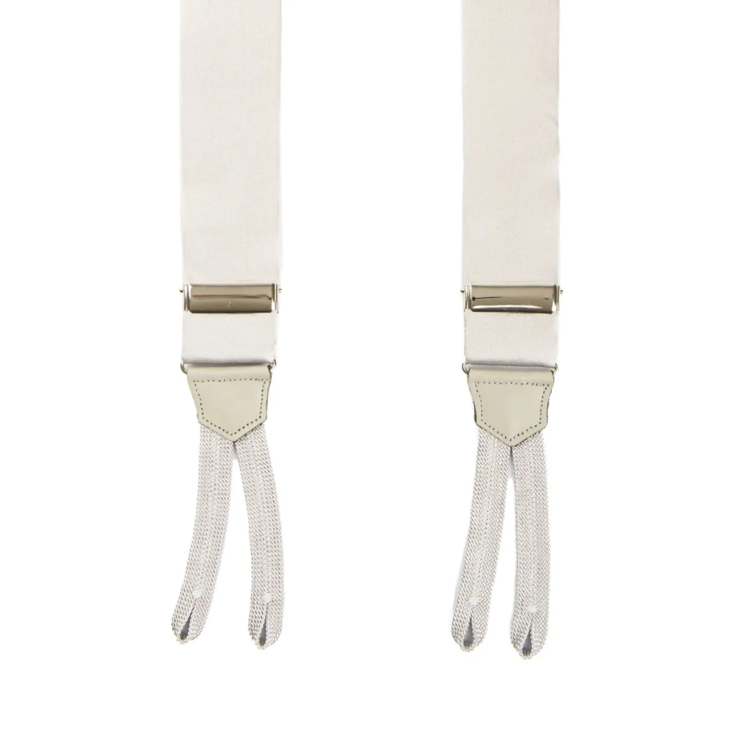 BRETELLE GRIGIO CHIARO In raso di seta 3,5 cm
