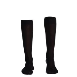 CALZINO LUNGO NERO In filo di scozia
