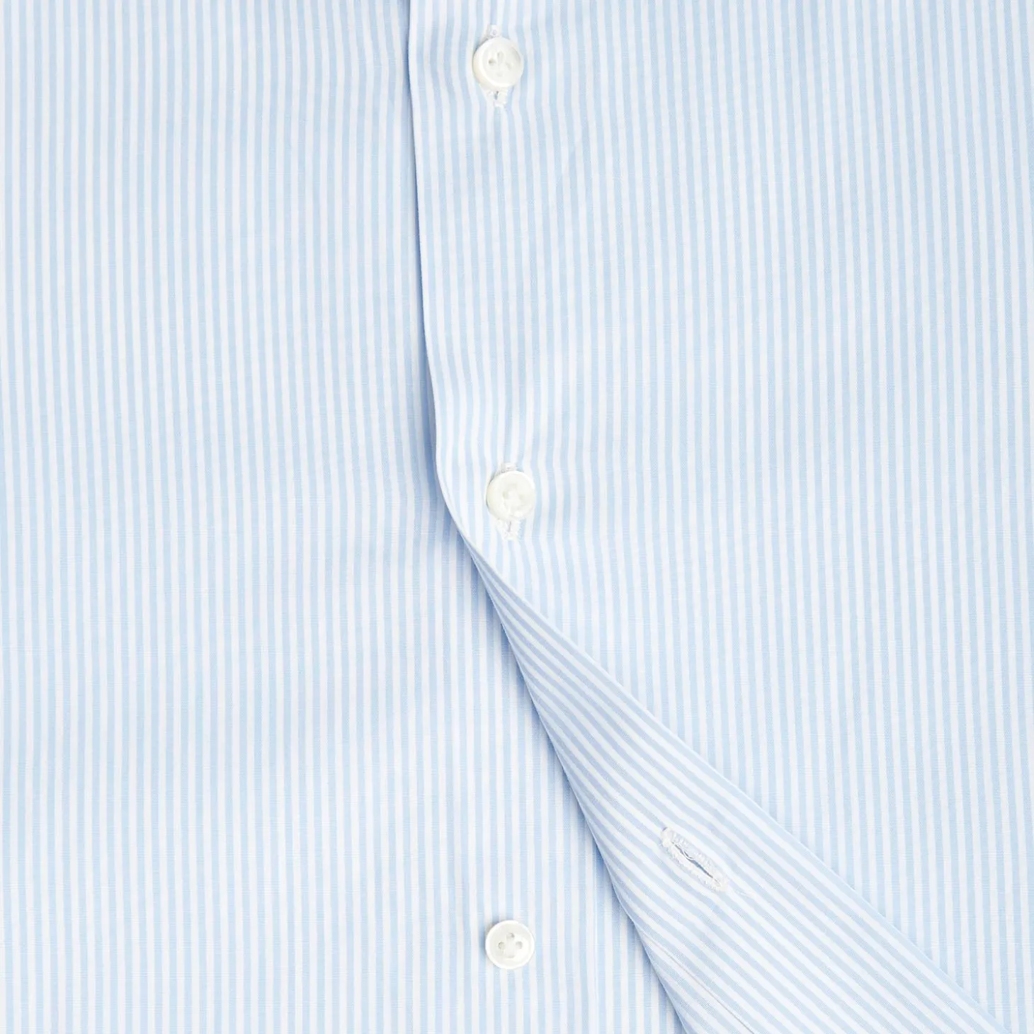 CAMICIA CLASSICA A RIGHE BIANCO E AZZURRO SLIM In cotone popeline