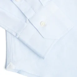 CAMICIA CLASSICA AZZURRA SLIM In cotone popeline
