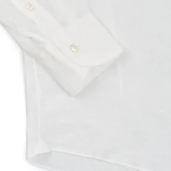 CAMICIA IN LINO BIANCA Con bottoni in madreperla