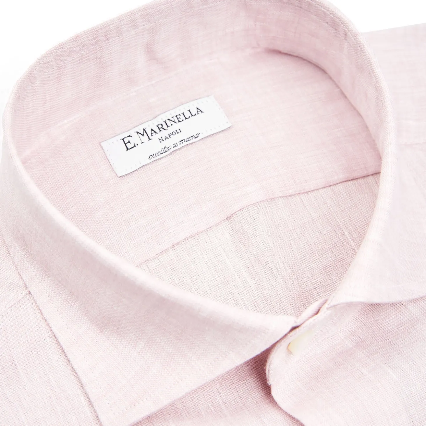 CAMICIA IN LINO LILLA Con bottoni in madreperla