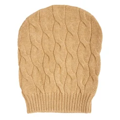 CAPPELLO A TRECCE CAMMELLO In lana