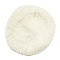 CAPPELLO BASCO A RIGHE BIANCO In cashmere