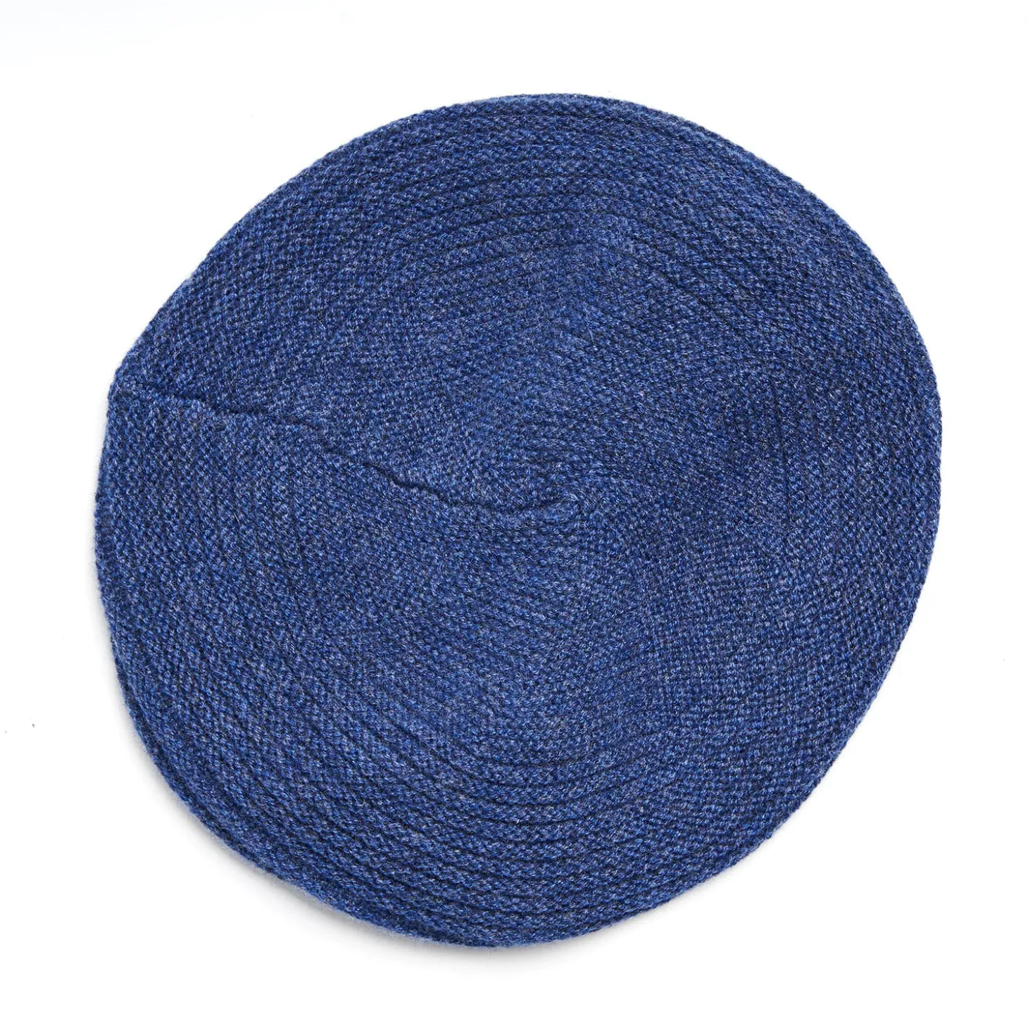 CAPPELLO BASCO A RIGHE BLU In cashmere
