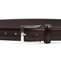 CINTURA CLASSICA COLOR TESTA MORO In pelle 30 mm
