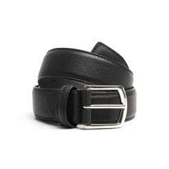 CINTURA CLASSICA NERA In pelle martellata