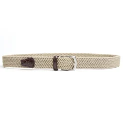CINTURA ELASTICA BEIGE Con finiture in coccodrillo