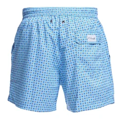 COSTUME DA BAGNO AZZURRO Microfantasia fiore