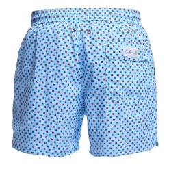 COSTUME DA BAGNO AZZURRO Microfantasia fiore