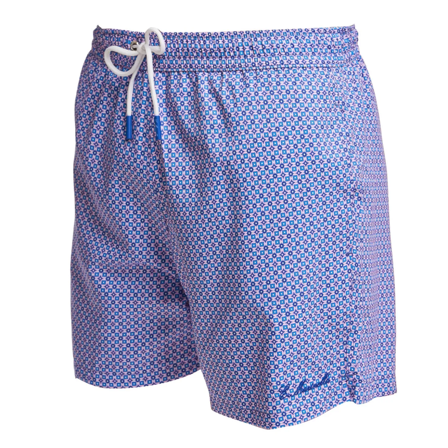 COSTUME DA BAGNO AZZURRO Microfantasia fiore