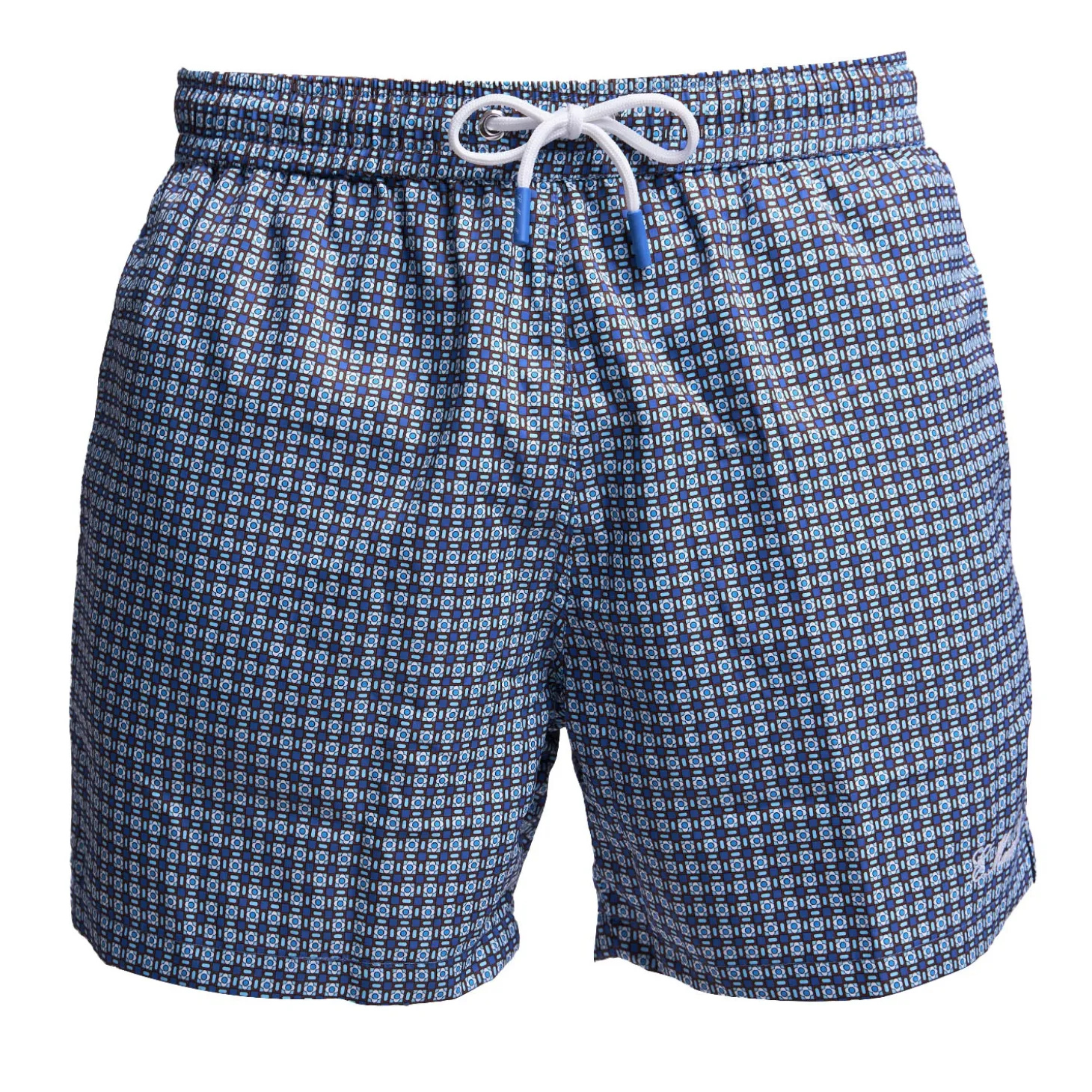 COSTUME DA BAGNO BLU Microfantasia fiore