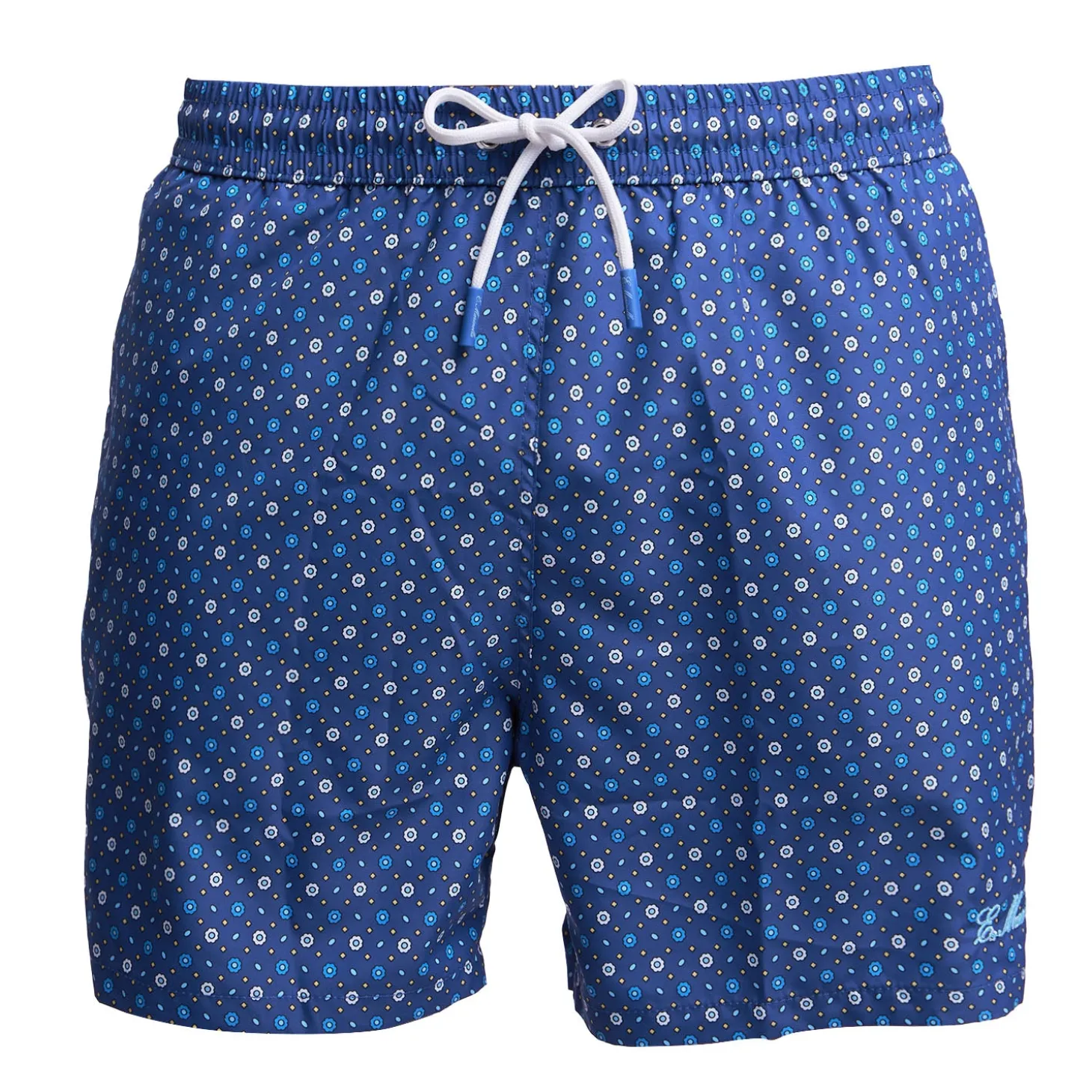COSTUME DA BAGNO BLU Microfantasia fiore