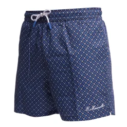COSTUME DA BAGNO BLU SCURO Microfantasia fiore