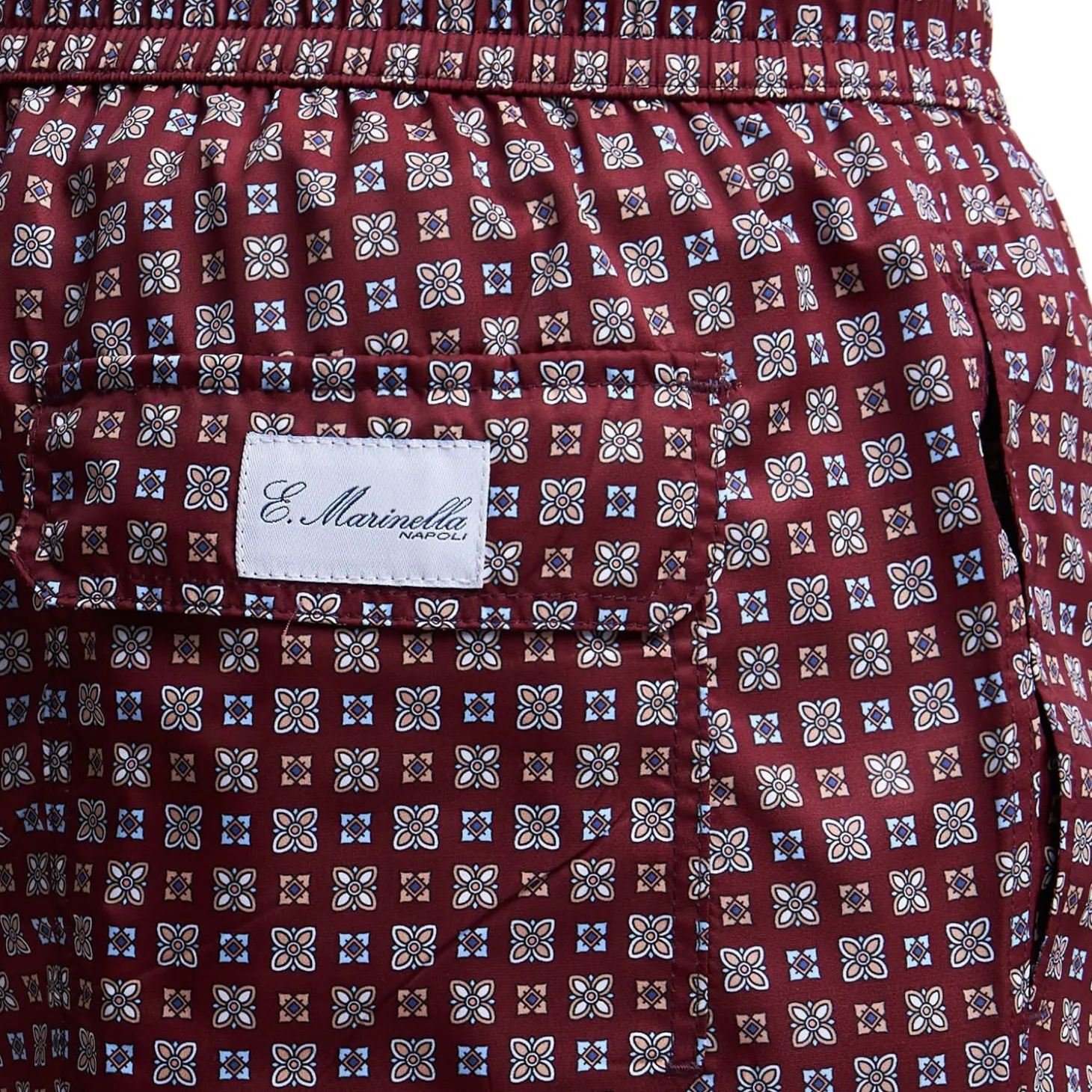 COSTUME DA BAGNO BORDEAUX Microfantasia fiore