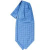CRAVATTA ASCOT IN SETA BLUETTE Microfantasia fiore