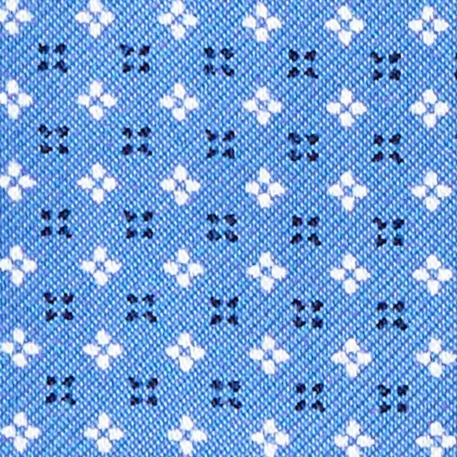 CRAVATTA ASCOT IN SETA BLUETTE Microfantasia fiore