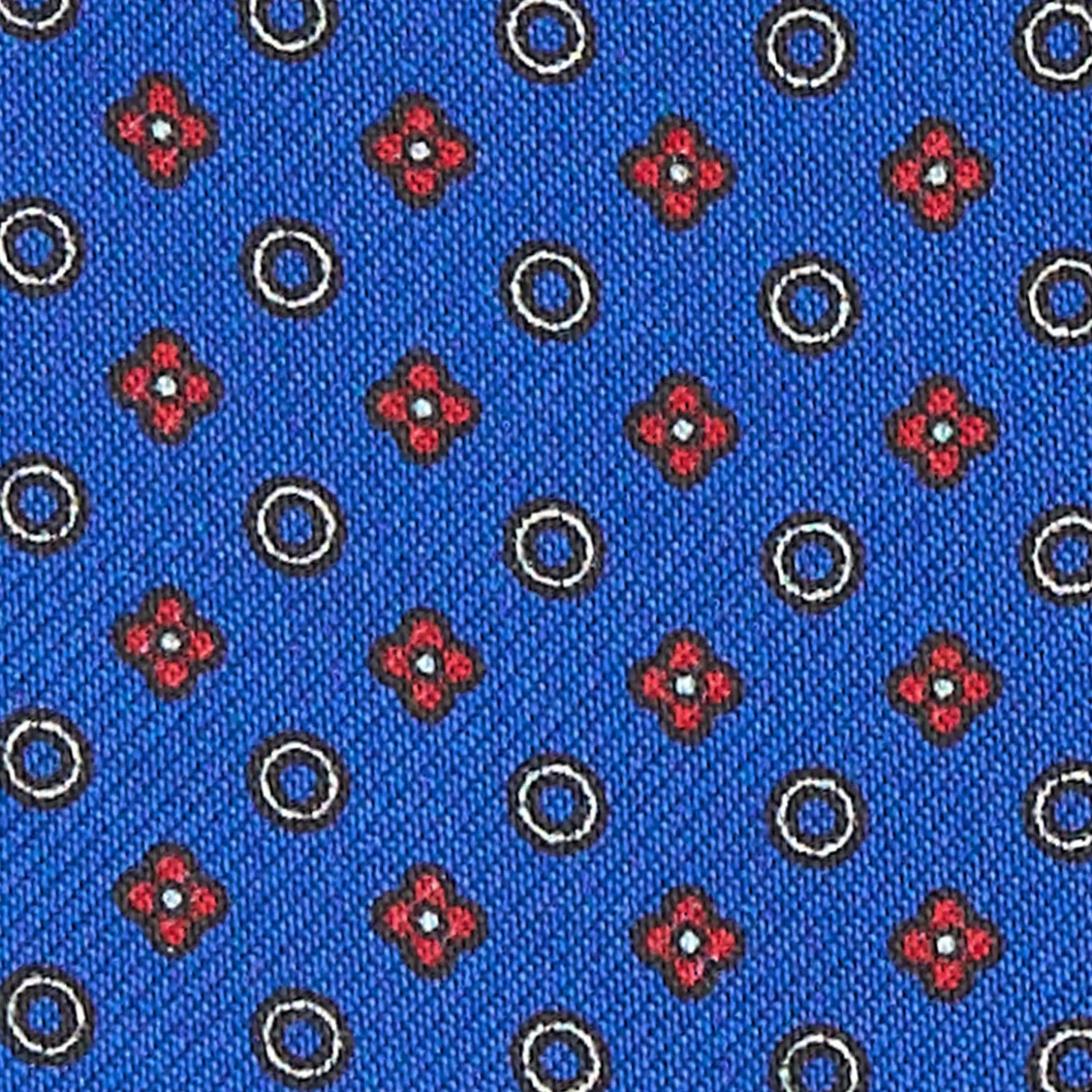 CRAVATTA ASCOT IN SETA BLUETTE Microfantasia fiore
