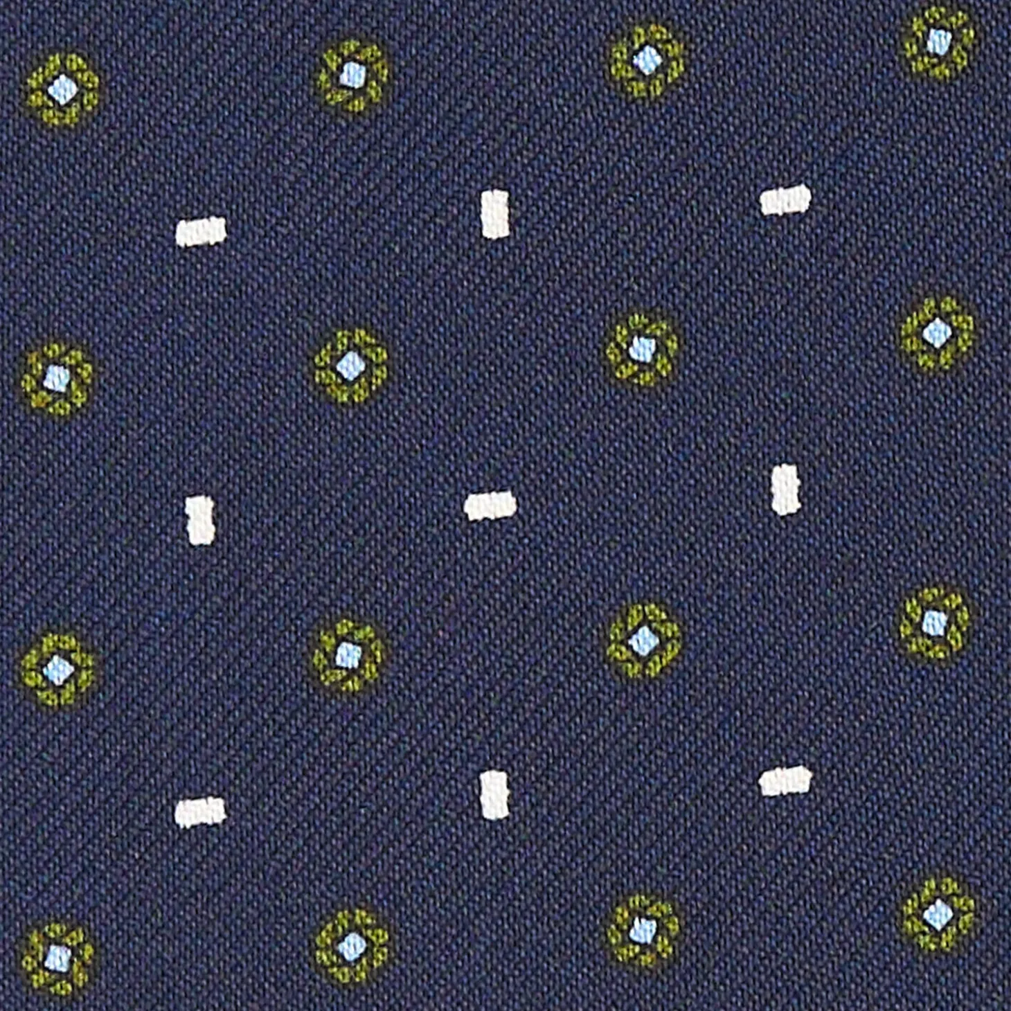 CRAVATTA ASCOT IN SETA BLU SCURO Microfantasia fiore