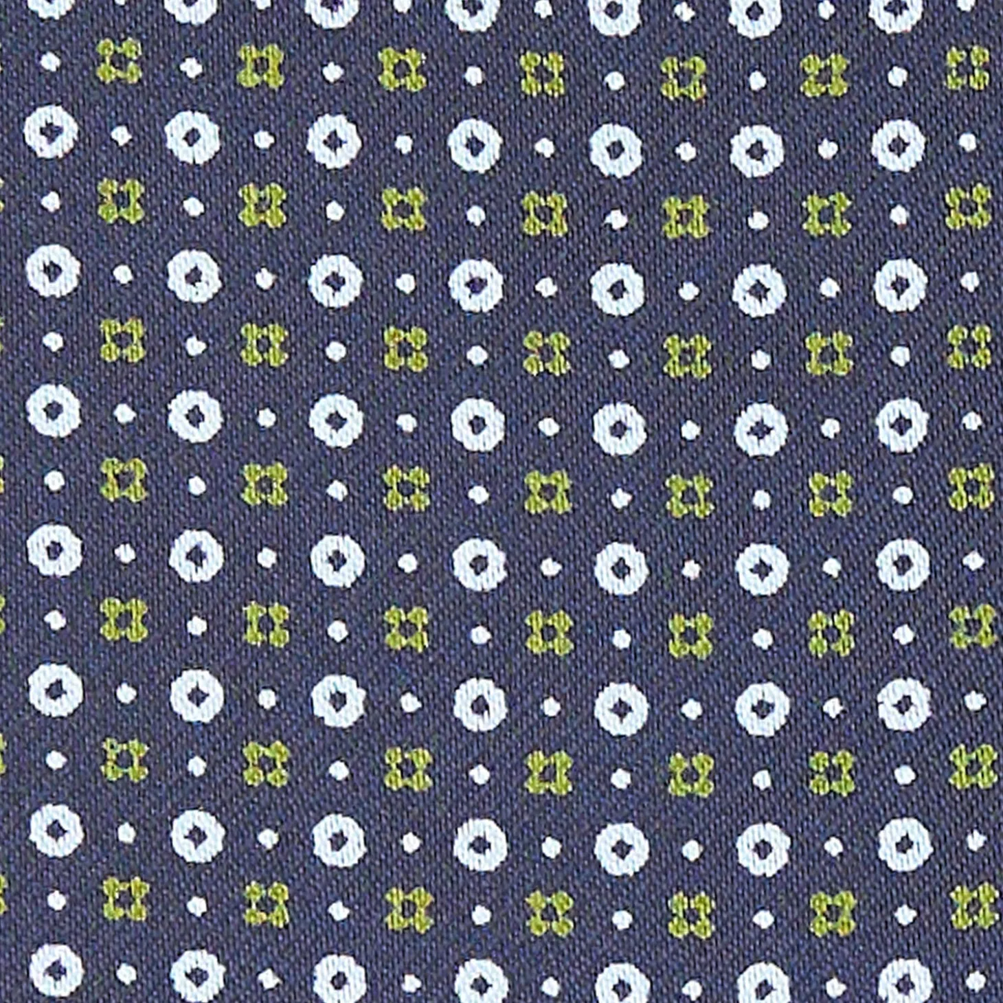 CRAVATTA ASCOT IN SETA BLU SCURO Microfantasia fiore