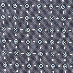 CRAVATTA ASCOT IN SETA GRIGIO SCURO Microfantasia fiore