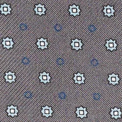 CRAVATTA ASCOT IN SETA GRIGIO SCURA Microfantasia fiore