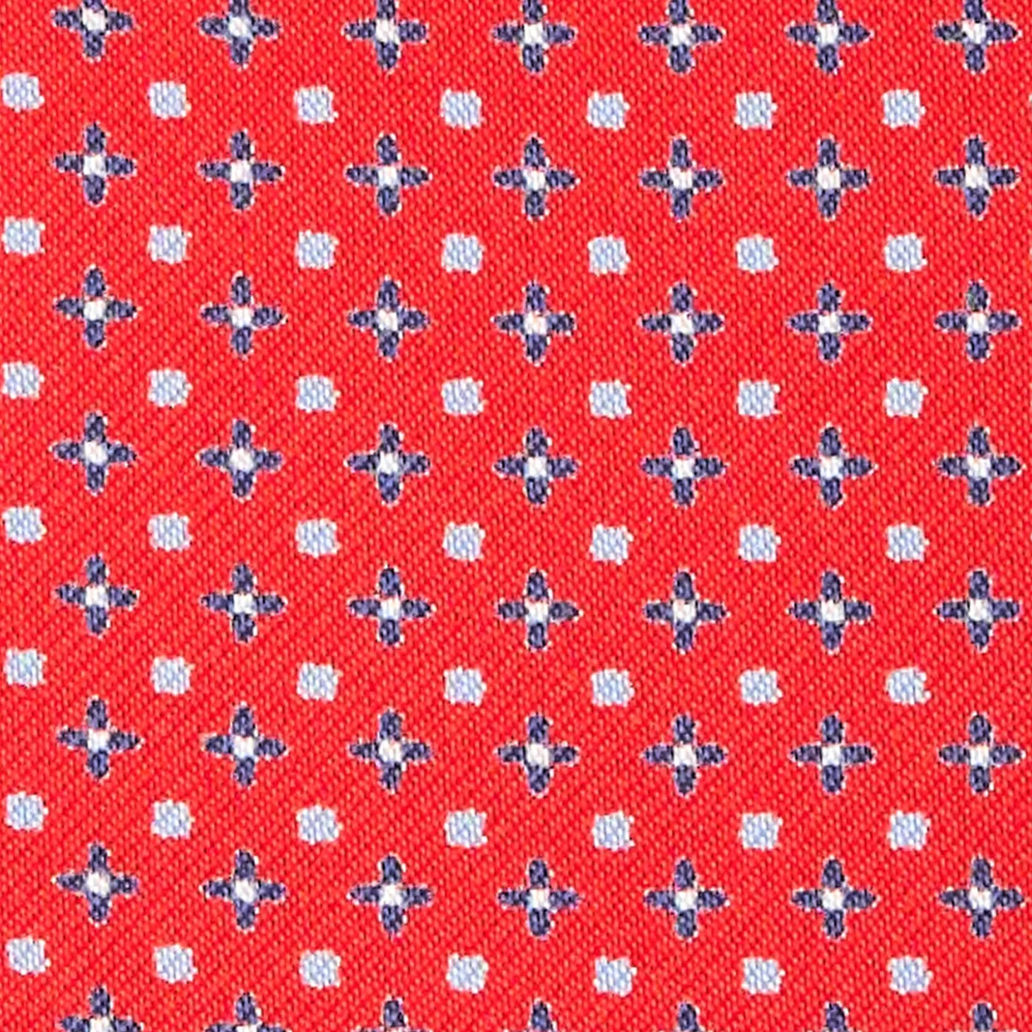CRAVATTA ASCOT IN SETA ROSSO Microfantasia fiore