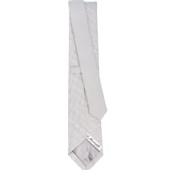 CRAVATTA CERIMONIA GRIGIO CHIARO In seta jacquard