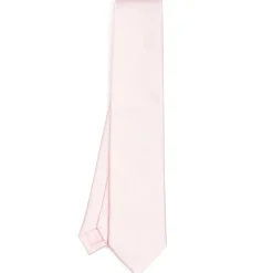 CRAVATTA CERIMONIA IN RASO DI SETA ROSA Tinta unita