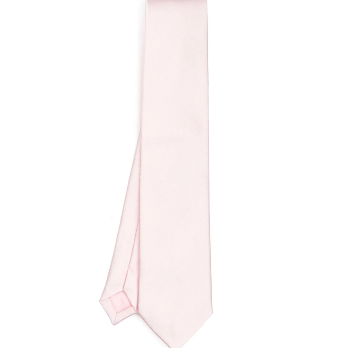 CRAVATTA CERIMONIA IN RASO DI SETA ROSA Tinta unita