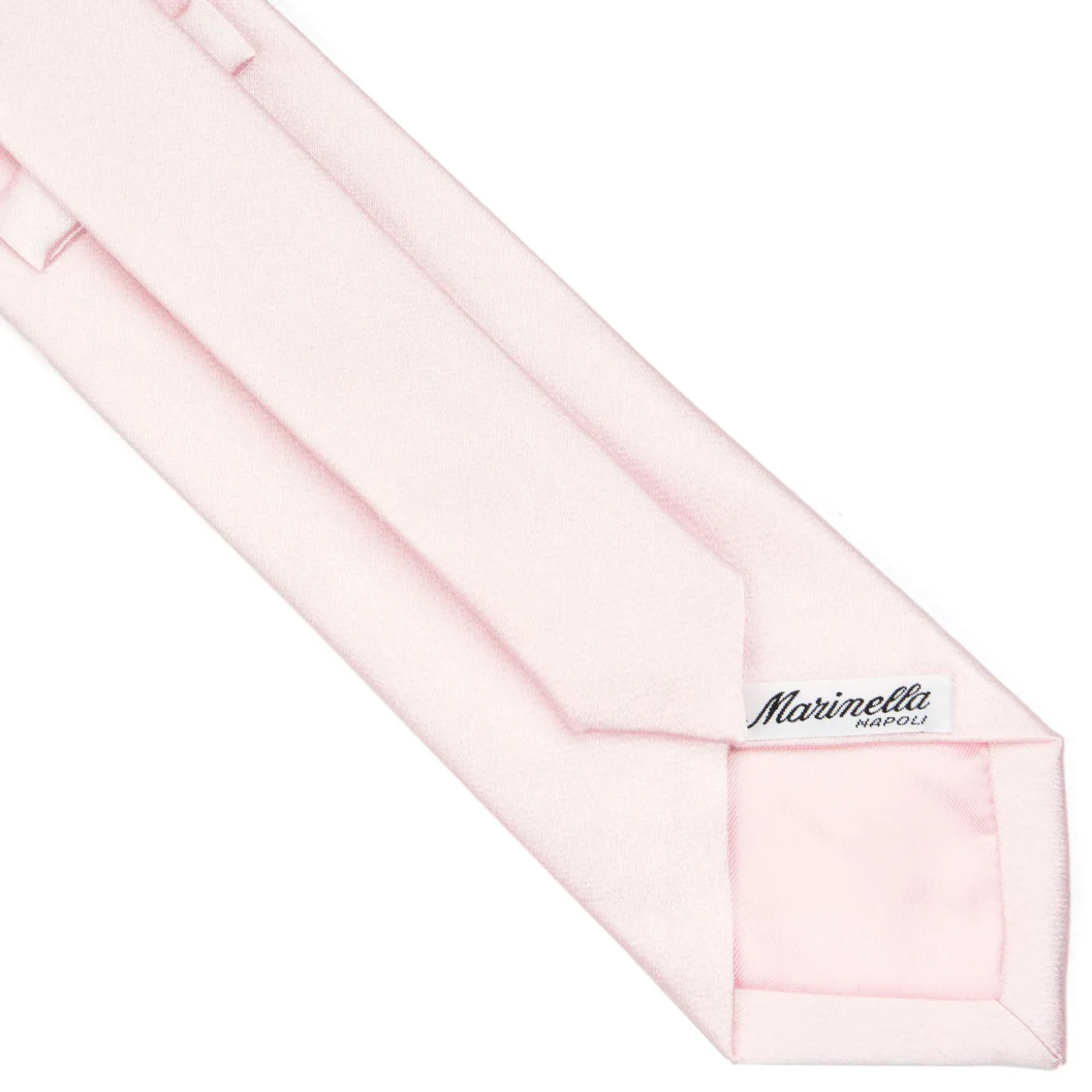 CRAVATTA CERIMONIA IN RASO DI SETA ROSA Tinta unita
