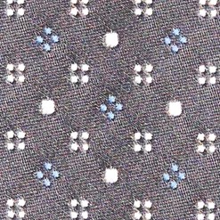 CRAVATTA CERIMONIA IN RASO DI SETA GRIGIO SCURO Microfantasia geometrica