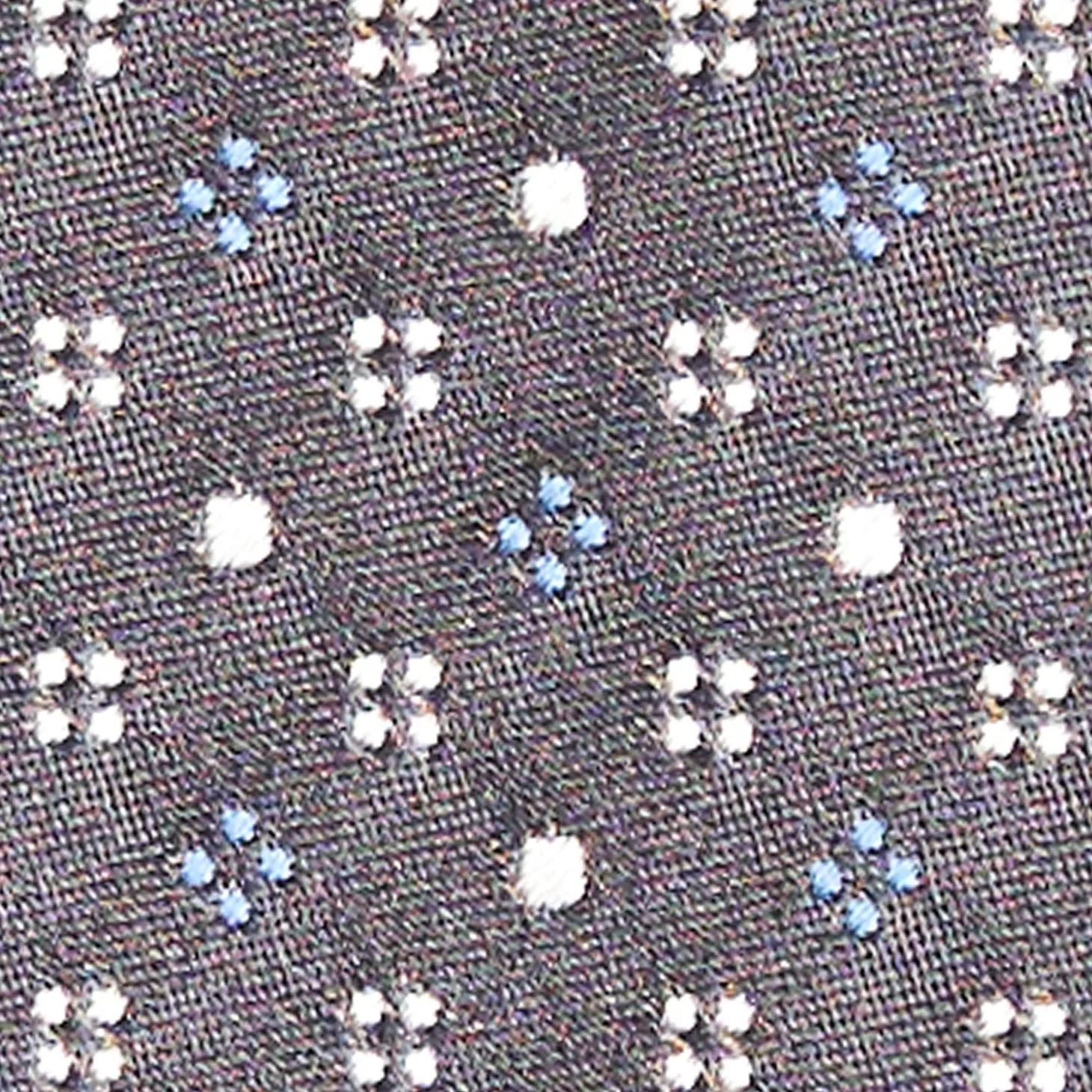 CRAVATTA CERIMONIA IN RASO DI SETA GRIGIO SCURO Microfantasia geometrica