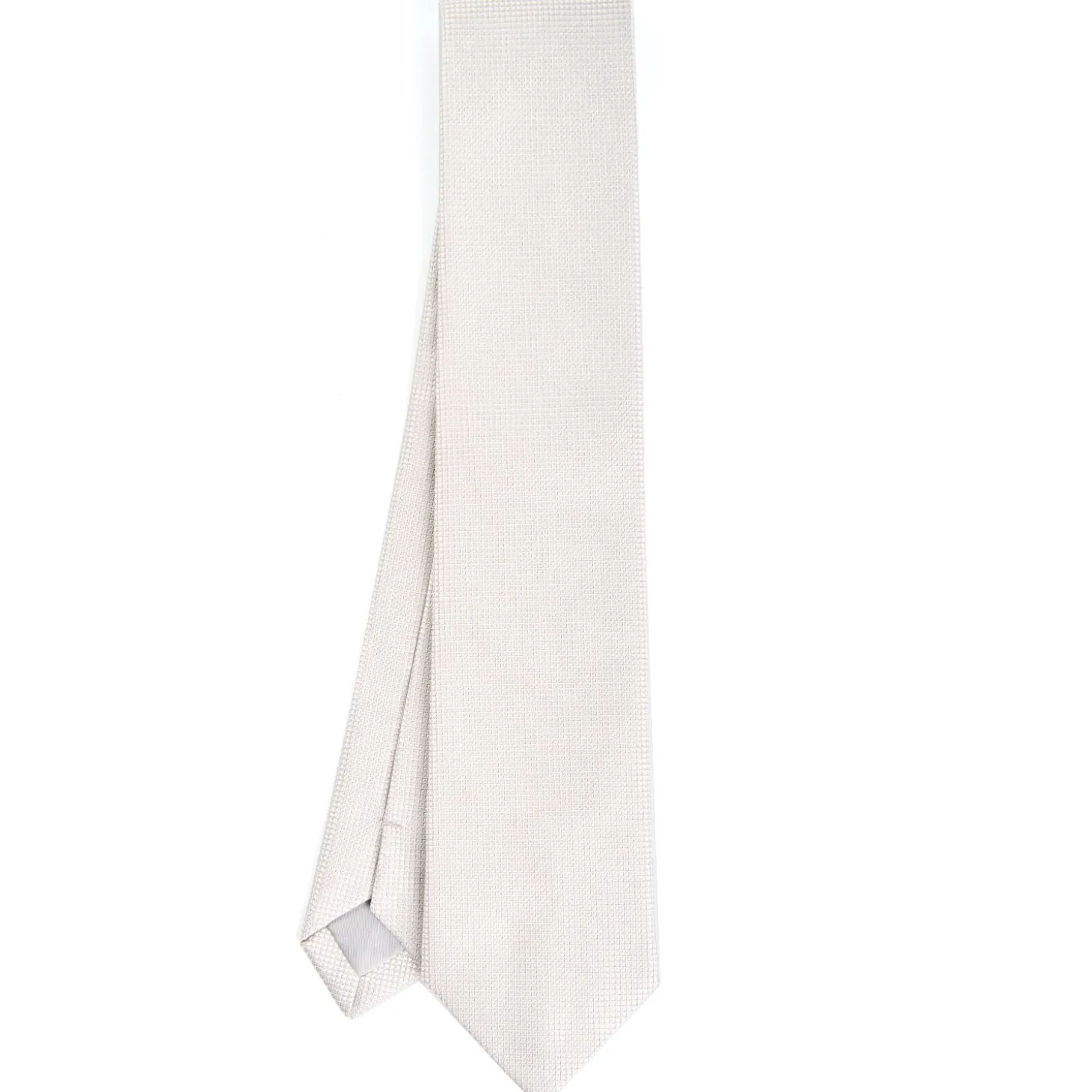 CRAVATTA CERIMONIA In seta jacquard grigio chiaro